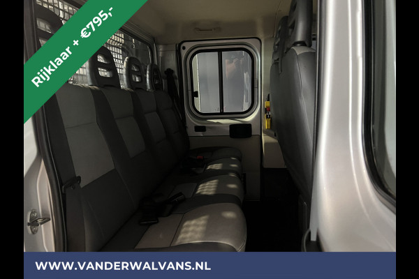 Fiat Ducato 2.3 MultiJet 150pk Kipper Pick up Open laadbak dubbele cabine Euro6 RIJKLAAR Airco | 7 Zits | 3000kg Trekhaak | Navigatie, Cruisecontrol, Sidebars