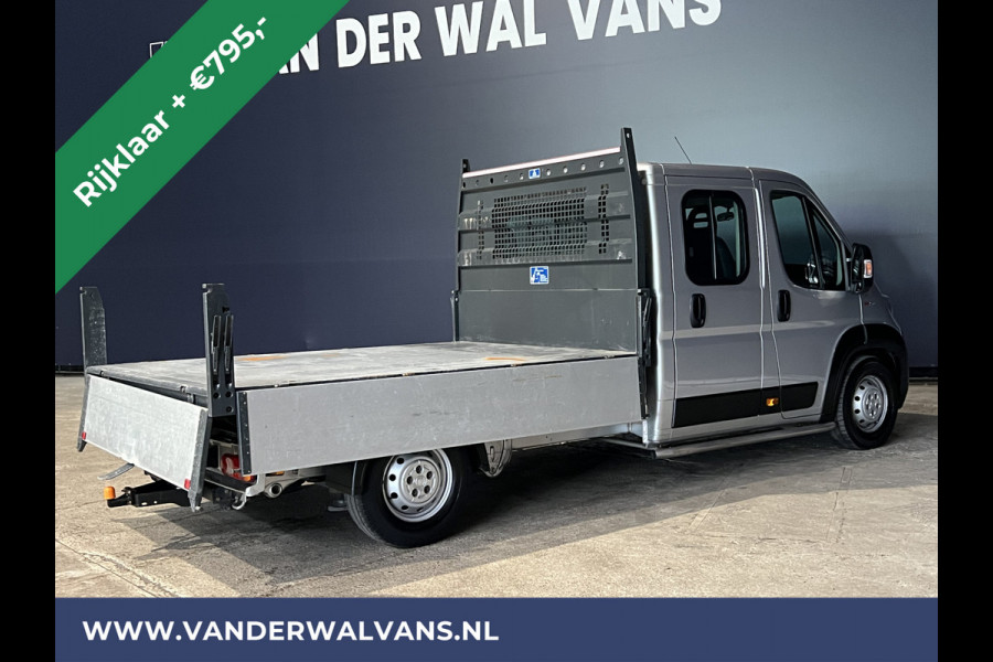 Fiat Ducato 2.3 MultiJet 150pk Kipper Pick up Open laadbak dubbele cabine Euro6 RIJKLAAR Airco | 7 Zits | 3000kg Trekhaak | Navigatie, Cruisecontrol, Sidebars