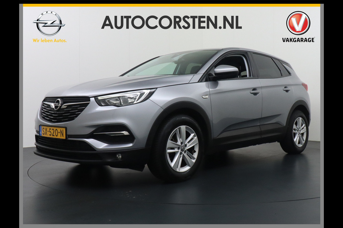 Opel Grandland X T131PK Apple Carplay Android Auto Navi Ecc Bluetooth DAB PDC Lane Assist Regen-licht Sensor Cruise Control LMV Led Elec. Ramen e Navi 5.0 IntelliLink Grootlicht-assistent Verkeersbord detectie Wifi Online Edition 100% Dealeronderhouden 1e eigenaar EURO 6  Orig.NL auto!