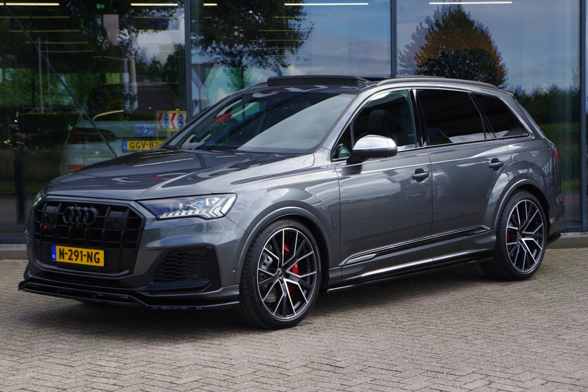 Audi SQ7 4.0 TDI Q7 435 K Quattro 7p, Panoramadak, Trekhaak, 4-Wielsturing, BOSE, Laser-LED, 22" LM