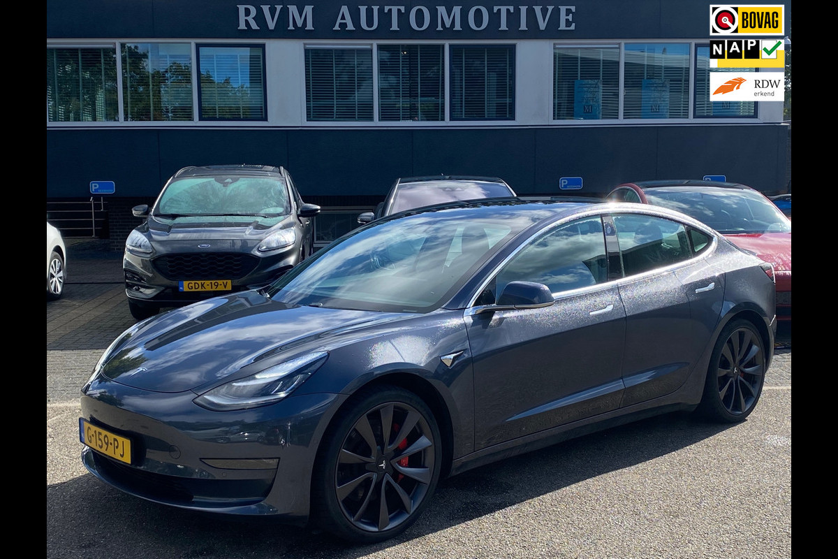 Tesla Model 3 Performance AWD 75 kWh UNIEKE KMSTAND! | ORG. NL. NAP KM. | BTW VERREKENBAAR | AUTOPILOT