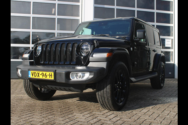 Jeep Wrangler Unlimited 2.0T Sahara | Grijs kenteken | Stoel-/Stuurverwarming | Navi |  Adapt. Cruise | Clima | Camera | Leder | Keyless | 20" Velgen