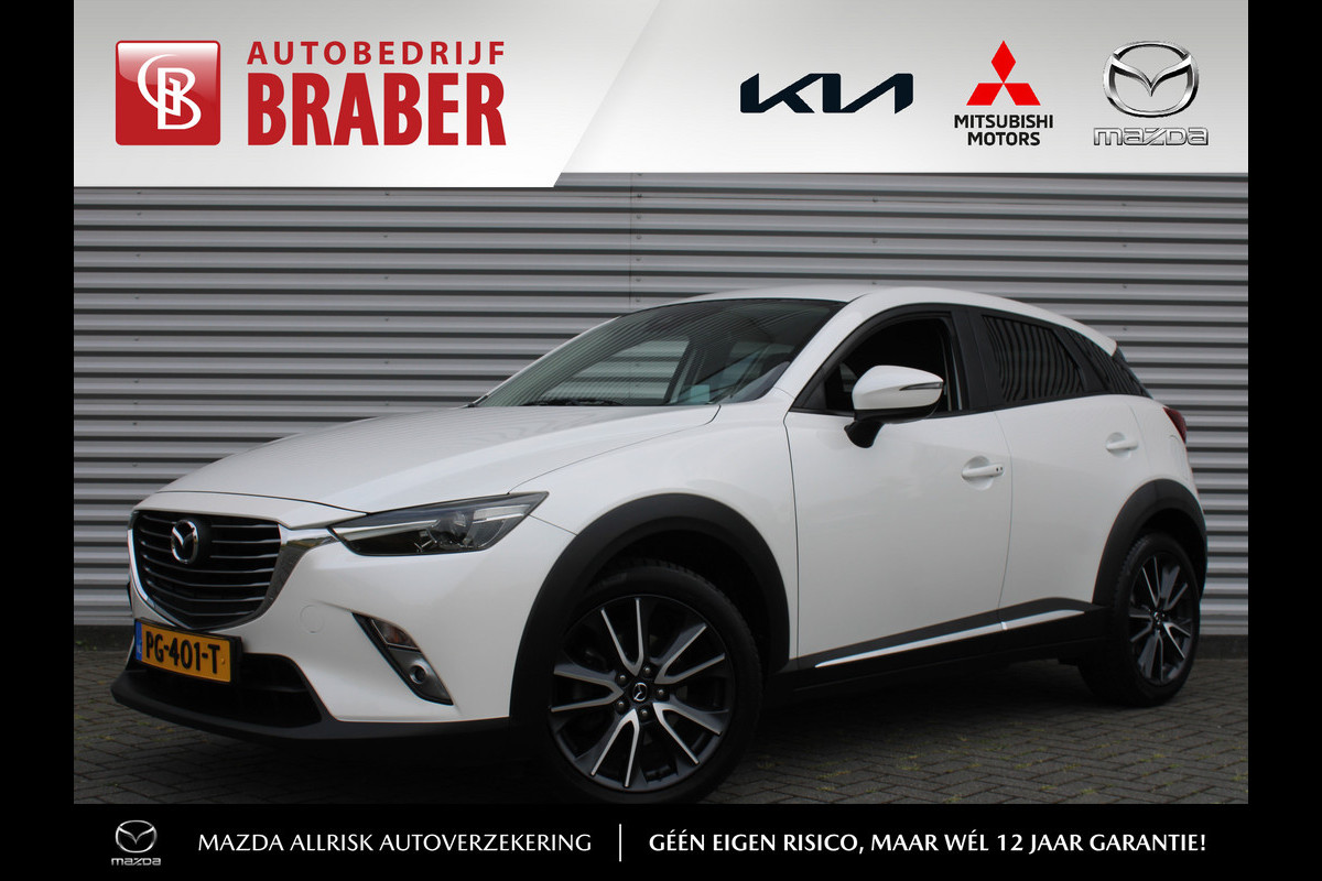 Mazda CX-3 2.0 SkyActiv-G 120 SkyLease GT | Navi | Keyless | Heads-up display | Clima | 18" LM | Camera | Dodehoek detectie |