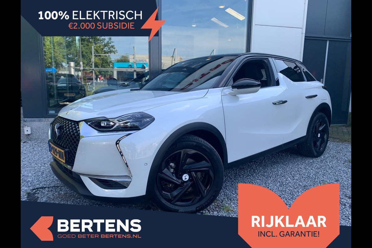 DS DS 3 Crossback E-Tense Rivoli 50 kWh | Zeer compleet! | Rijklaar geleverd incl 12 maanden BOVAG garantie! | 3-fase! |