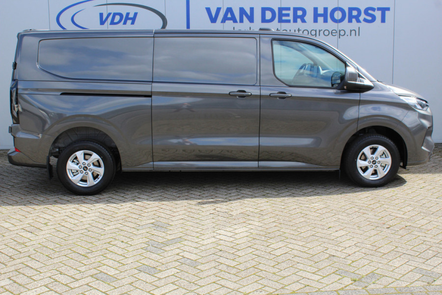 Ford Transit Custom 320 2.0-170pk TDCI L2H1 Limited AUTOMAAT ! Ervaar deze nieuwe Ford Transit Custom automaat bij Autobedrijf Van der Horst in Leeuwarden ! Airco, navigatie bij Apple/Android, telefoonvoorb., stoel-, stuur-, spiegel- en voorraamverw., metallic lak, dubbele schuifdeur, LM wielen