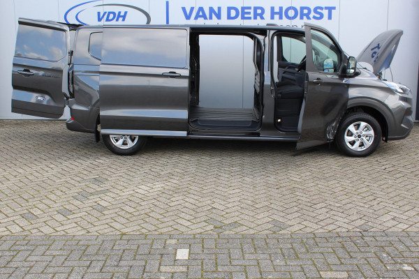 Ford Transit Custom 320 2.0-170pk TDCI L2H1 Limited AUTOMAAT ! Ervaar deze nieuwe Ford Transit Custom automaat bij Autobedrijf Van der Horst in Leeuwarden ! Airco, navigatie bij Apple/Android, telefoonvoorb., stoel-, stuur-, spiegel- en voorraamverw., metallic lak, dubbele schuifdeur, LM wielen