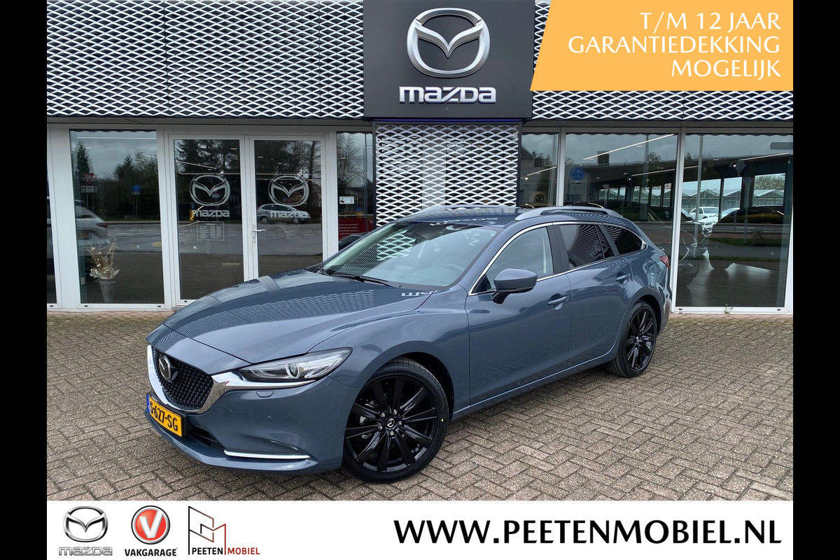 Mazda 6 Sportbreak 2.0 SkyActiv-G 165 Business Automaat | Fabrieksgarantie tot 2029! | Adaptive Cruise | Leder |