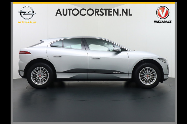 Jaguar I-PACE EV400pk SE 90 kWh AWD Dual-Motor Apple Android Carplay Leder-Stoel+Verwarmd Cruise Navi Camera LED-a+v Connected WiFi-vb. Multi- Virtual Cockpit ECC Regen-Lichtsensor Vermoeidheids Detector Business Edition Aktieve-Gril Orig.NL auto 4,8sec 0-100 Snelladen tot 104kw DC 696Nm koppel ! 90kwh accu !