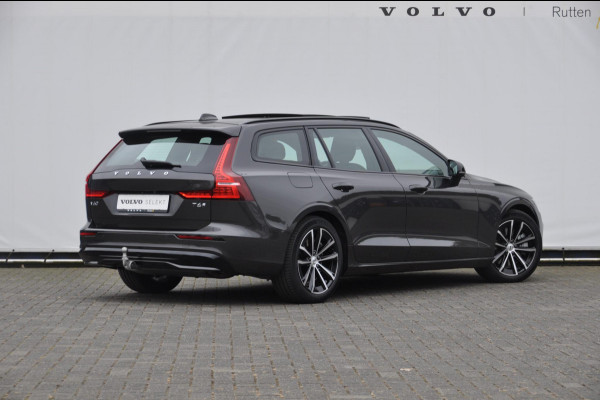 Volvo V60 T6 350PK Automaat Recharge AWD Plus Dark /Long Range/ Semi-elektrische trekhaak / BLIS / Elektrisch bedienbare voorstoelen met geheugen / Harman Kardon audio / Verwarmbare voor en achter stoelen / 360 Camera / Panoramisch schuif/kantel dak /