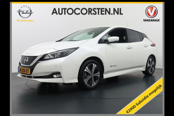 Nissan Leaf €12.640,- na Subsidie 40 kWh Android Auto Apple Carplay Navi Ecc Bleutooth DAB Camera Keyless Adapt.Cruise-Control Led DAB Stoel Verwarmd Lederen Stuur Isofix N-Connecta €2.000,- Subsidie mogelijk! 1ste eigenaar!