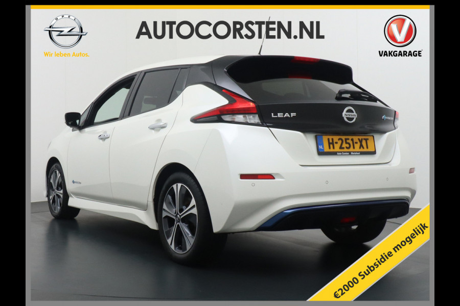 Nissan Leaf €12.640,- na Subsidie 40 kWh Android Auto Apple Carplay Navi Ecc Bleutooth DAB Camera Keyless Adapt.Cruise-Control Led DAB Stoel Verwarmd Lederen Stuur Isofix N-Connecta €2.000,- Subsidie mogelijk! 1ste eigenaar!