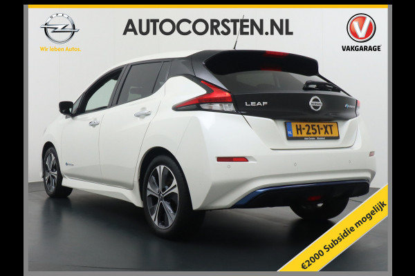 Nissan Leaf €12.640,- na Subsidie 40 kWh Android Auto Apple Carplay Navi Ecc Bleutooth DAB Camera Keyless Adapt.Cruise-Control Led DAB Stoel Verwarmd Lederen Stuur Isofix N-Connecta €2.000,- Subsidie mogelijk! 1ste eigenaar!