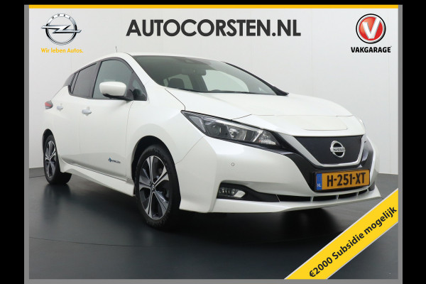 Nissan Leaf €12.640,- na Subsidie 40 kWh Android Auto Apple Carplay Navi Ecc Bleutooth DAB Camera Keyless Adapt.Cruise-Control Led DAB Stoel Verwarmd Lederen Stuur Isofix N-Connecta €2.000,- Subsidie mogelijk! 1ste eigenaar!