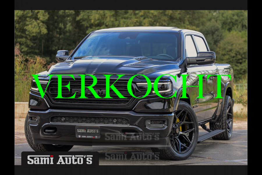 Dodge Ram 1500 5.7 V8 402PK | LIMITED NIGHT | VIRTUAL | 2024 | LPG | XB9 | HUD ADG | SER LUCHTVERING | MEEST VOLLE UITVOERING | 5.7 V8 HEMI 402PK | CREW CAB | DUBBELE CABINE | DC | 5 PERSOONS | GRIJSKENTEKEN BEDRIJFS AUTO | VOORRAAD NUMMER 2141 - 4148 | TOP DEAL !! MEEST LUXE SPORT UITVOERING !