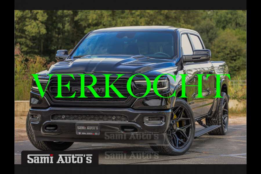 Dodge Ram 1500 5.7 V8 402PK | LIMITED NIGHT | VIRTUAL | 2024 | LPG | XB9 | HUD ADG | SER LUCHTVERING | MEEST VOLLE UITVOERING | 5.7 V8 HEMI 402PK | CREW CAB | DUBBELE CABINE | DC | 5 PERSOONS | GRIJSKENTEKEN BEDRIJFS AUTO | VOORRAAD NUMMER 2141 - 4148 | TOP DEAL !! MEEST LUXE SPORT UITVOERING !