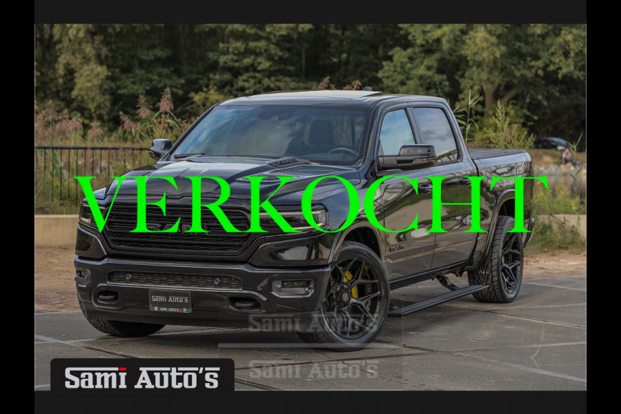 Dodge Ram 1500 5.7 V8 402PK | LIMITED NIGHT | VIRTUAL | 2024 | LPG | XB9 | HUD ADG | SER LUCHTVERING | MEEST VOLLE UITVOERING | 5.7 V8 HEMI 402PK | CREW CAB | DUBBELE CABINE | DC | 5 PERSOONS | GRIJSKENTEKEN BEDRIJFS AUTO | VOORRAAD NUMMER 2141 - 4148 | TOP DEAL !! MEEST LUXE SPORT UITVOERING !