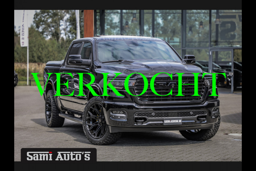 Dodge Ram 2025 LARAMIE NIGHT PREMIUM | BOM VOL + 14.4 INCH SCHERM BOM VOL | LUCHTVERING | HUD | HURRICAN 420PK 636 Nm TWIN TURBO | PRIJS M DUBBELE CABINE | PICK UP | 5 PERSOONS | DC | GRIJSKENTEKEN | VOORRAAD NR 2199 - 4973