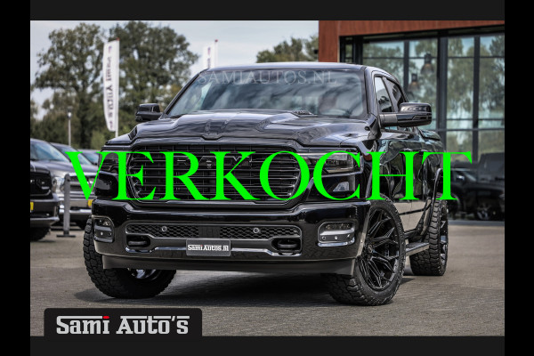 Dodge Ram 2025 LARAMIE NIGHT PREMIUM | BOM VOL + 14.4 INCH SCHERM BOM VOL | LUCHTVERING | HUD | HURRICAN 420PK 636 Nm TWIN TURBO | PRIJS M DUBBELE CABINE | PICK UP | 5 PERSOONS | DC | GRIJSKENTEKEN | VOORRAAD NR 2199 - 4973