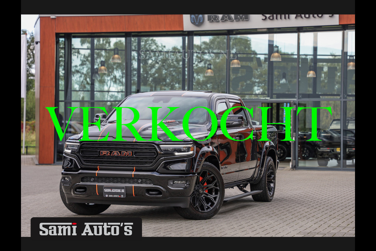 Dodge Ram 1500 LIMITED NIGHT | 2024 | LPG | COVER | XB9 | VIRTUAL | HUD ADG | SER LUCHTVERING | 5.7 V8 HEMI 402PK | CREW CAB | DUBBELE CABINE | DC | 5 PERSOONS | GRIJSKENTEKEN BEDRIJFS AUTO | VOORRAAD NUMMER 2140 - 4162 |