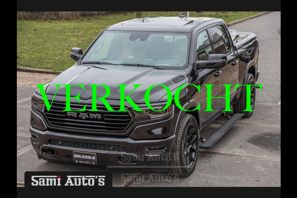 Dodge Ram 1500 LONGHORN BLACK OPS | ALL-IN PRIJS | HUD & VIRTUAL | PRIJS MET LPG + HEAD UP ADG + DEKSEL + PANORAMADAK GWJ + LUCHTVERING SE CREW CAB | DUBBELE CABINE | 5,7L V8 HEMI 402 PK 4X4 | 5 PERSOONS | GRIJSKENTEKEN | VOORRAAD NR 2184 - 4966