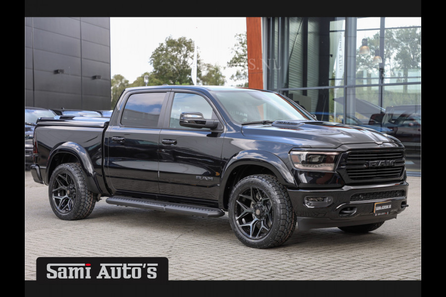 Dodge Ram 1500 ALL-IN PRIJS | HULK BLACK OPS | LPG | COVER | GROOTSCHERM 12" INCH | LARAMIE | 5 PERSOONS | ZWART | HEMI 5.7 V8 4x4 CREWCAB 5'7 | GRIJSKENTEKEN | DUBBELE CABINE | VOORRAAD NR 2169 -  8823