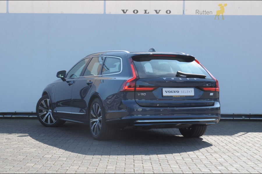 Volvo V90 T6 350PK Automaat Recharge AWD Plus Bright / Adpatieve cruise control/ BLIS/ Elektrische stoelen/ Harman Kardon audio/ Stoel en stuurwielverwarming/ Parkeersensoren met camera