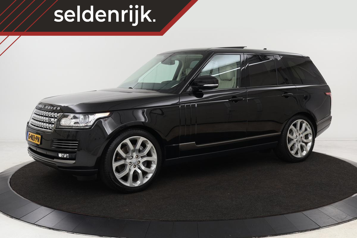 Land Rover Range Rover 5.0 V8 Vogue | Panoramadak | Massage | Stoelventilatie | Meridian | Standkachel | Trekhaak | 360 camera | Keyless | Leder | Navigatie | Dodehoek detectie | Verwarmd stuurwiel