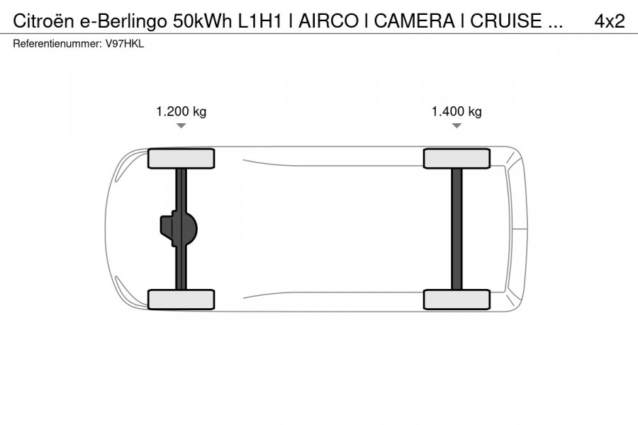 Citroën E-Berlingo 50kWh L1H1 l AIRCO l CAMERA l CRUISE CONTROL