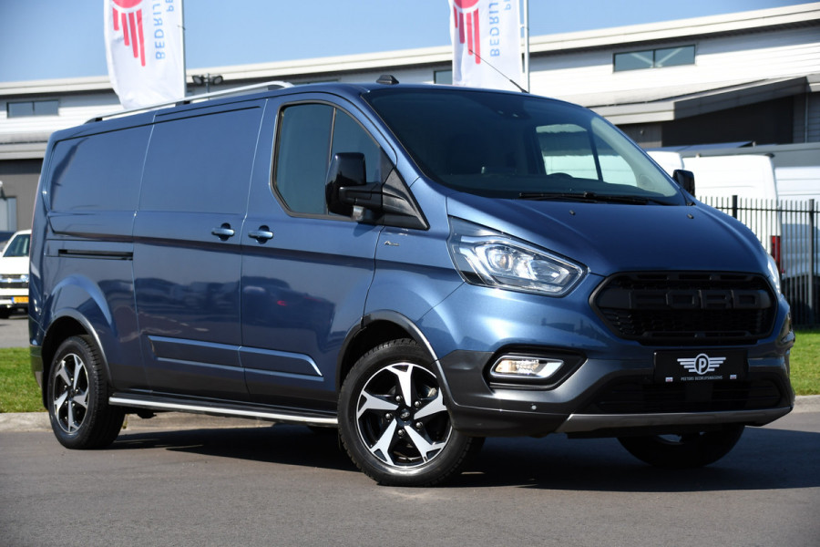 Ford Transit Custom 300 2.0 TDCI L2H1 Active Camera. Cruise, Carplay, Leder, Automaat, LED, Multimedia, Sensoren, Trekhaak, Uniek!