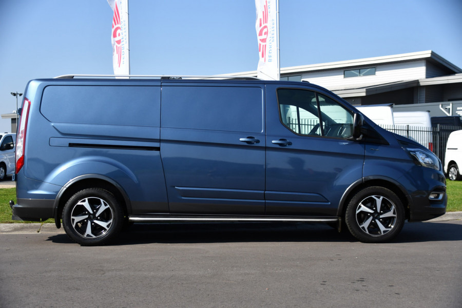 Ford Transit Custom 300 2.0 TDCI L2H1 Active Camera. Cruise, Carplay, Leder, Automaat, LED, Multimedia, Sensoren, Trekhaak, Uniek!