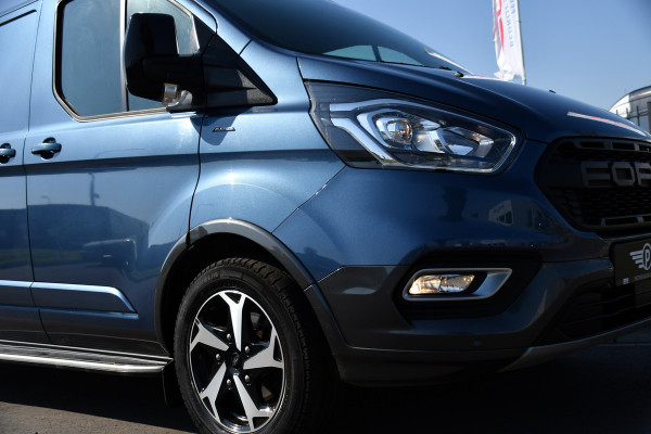 Ford Transit Custom 300 2.0 TDCI L2H1 Active Camera. Cruise, Carplay, Leder, Automaat, LED, Multimedia, Sensoren, Trekhaak, Uniek!