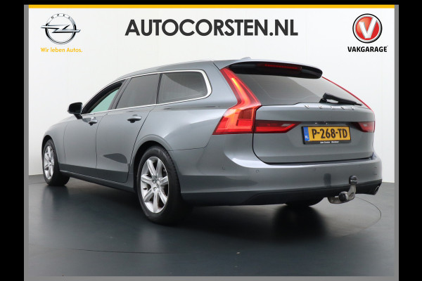 Volvo V90 2.0D Leder + Elek. + Verw. Navi Ecc PDC Bluetooth Trekhaak Road Sign Rec. Lane Assist Speed Sign Ass. Cruise Control Cornering L Zeer Compleet! 1800kg trekvermogen