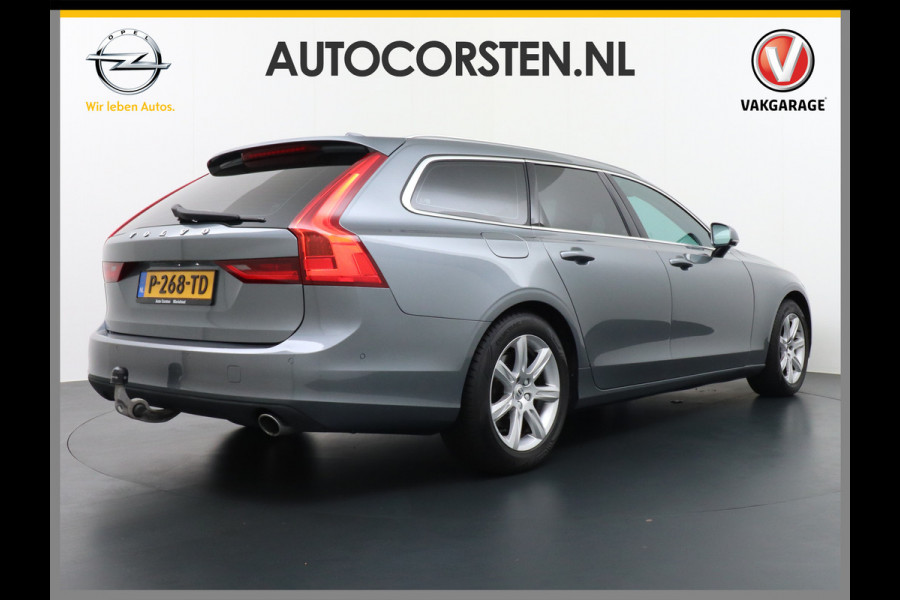 Volvo V90 2.0D Leder + Elek. + Verw. Navi Ecc PDC Bluetooth Trekhaak Road Sign Rec. Lane Assist Speed Sign Ass. Cruise Control Cornering L Zeer Compleet! 1800kg trekvermogen