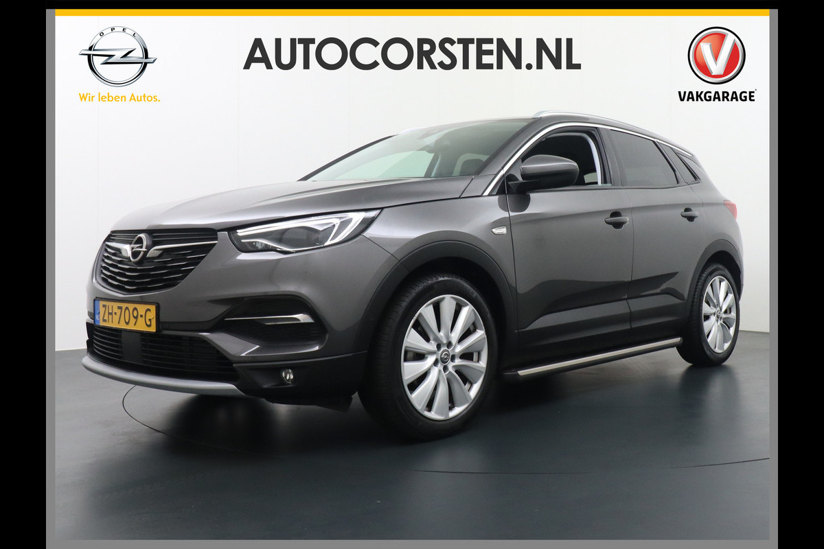 Opel Grandland X T131PK Apple Carplay Android Auto PDC Navi AGR Keyless 19" DAB+ ECC Bluetooth 1/2 Leer Privacy Glas LMV Regen-Licht Sensor Cruis Leder-Stw Elec-ramen en Spiegels Business Executive 100% Dealer Onderhouden, laatste beurt bij 83.058km gehad Orig.NLse auto