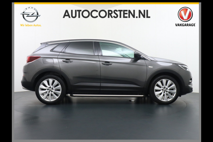 Opel Grandland X T131PK Apple Carplay Android Auto PDC Navi AGR Keyless 19" DAB+ ECC Bluetooth 1/2 Leer Privacy Glas LMV Regen-Licht Sensor Cruis Leder-Stw Elec-ramen en Spiegels Business Executive 100% Dealer Onderhouden, laatste beurt bij 83.058km gehad Orig.NLse auto