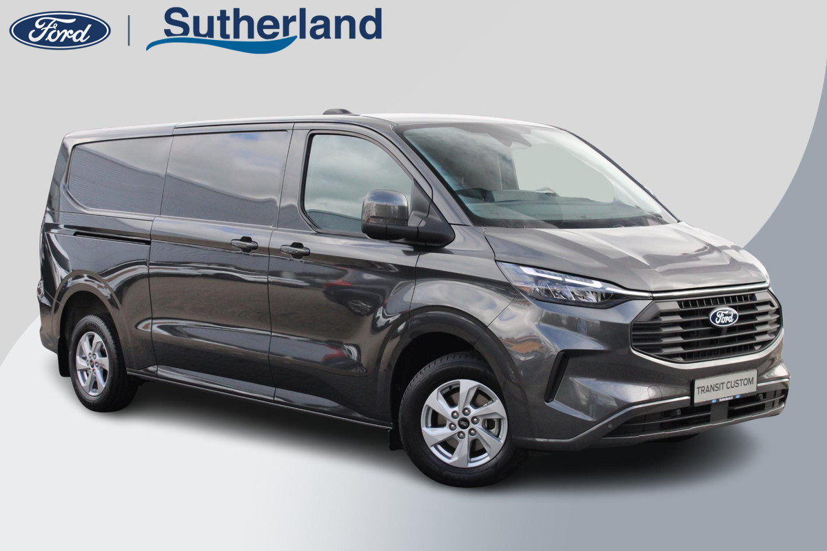 Ford Transit Custom 320 2.0 TDCI L2H1 Limited Nieuw | 170pk Automaat! | 5 jaar garantie |  17 inch velgen | Dubbele schuifdeur | Draadloos opladen | Reservewiel |  70L brandstoftank