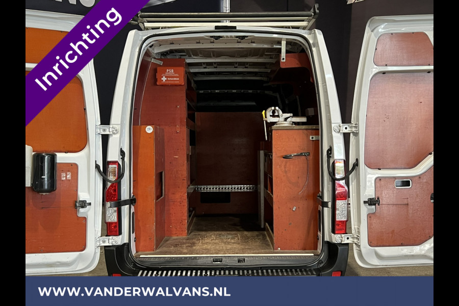 Opel Movano 2.3 CDTI 146pk L2H2 inrichting Euro6 Airco | Imperiaal | Omvormer | Camera | 2500kg Trekhaak Navigatie, Cruisecontrol, Parkeersensoren, Bijrijdersbank