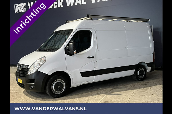 Opel Movano 2.3 CDTI 146pk L2H2 inrichting Euro6 Airco | Imperiaal | Omvormer | Camera | 2500kg Trekhaak Navigatie, Cruisecontrol, Parkeersensoren, Bijrijdersbank