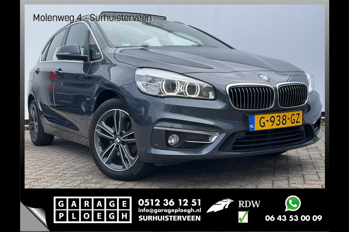 BMW 2 Serie Active Tourer 218d Luxury HUD Pano Trekhaak Leder Elek.klep VOL OPTIES!