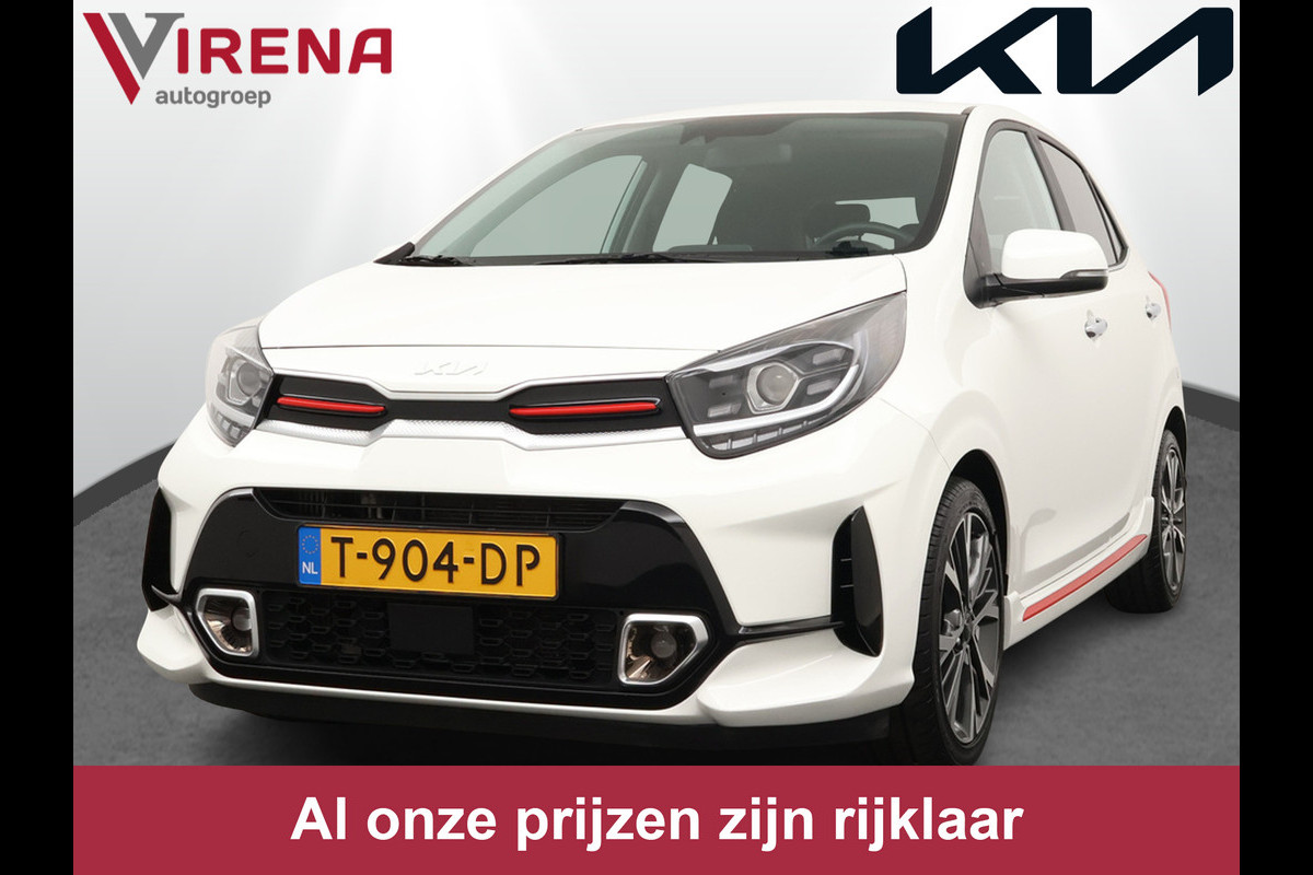 Kia Picanto 1.0 T-GDi GT-Line 5p 100PK - Cruise Control - Leder - Climate Control - Navigatie - Apple/Android Carplay - Fabrieksgarantie Tot 2030