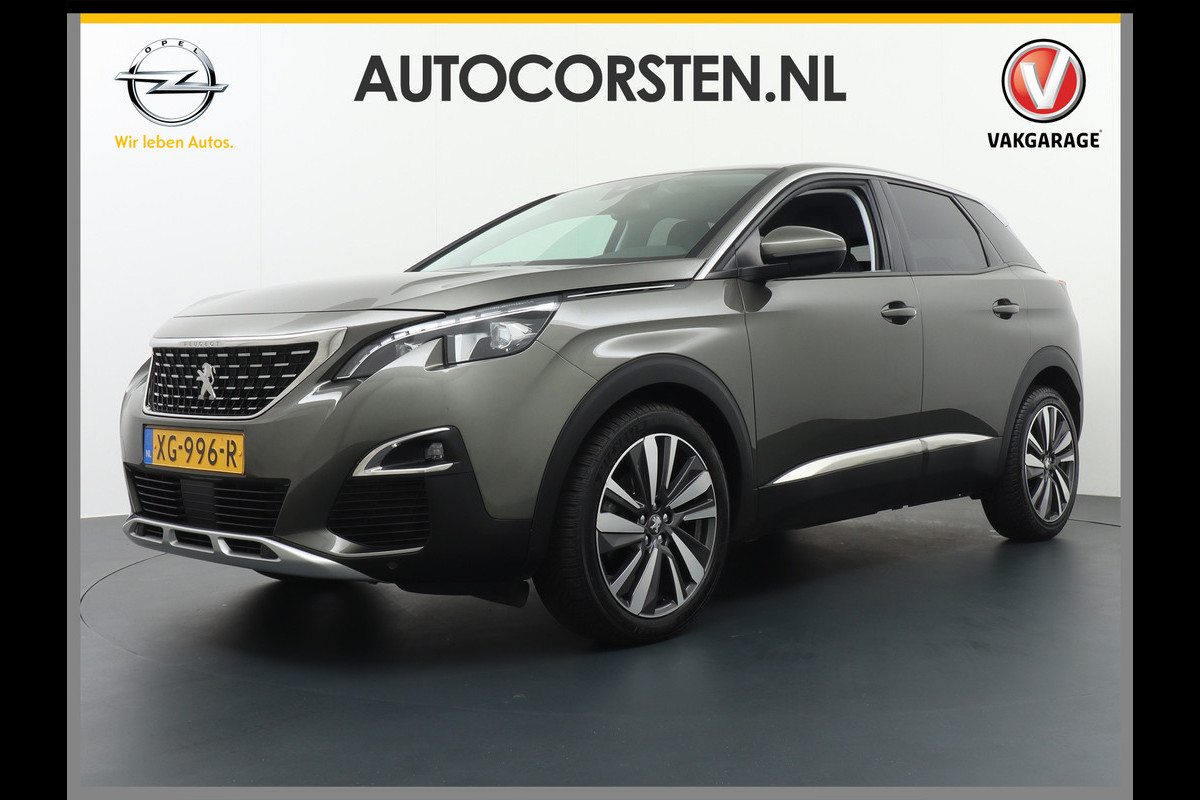 Peugeot 3008 T181pk AUT.8 Leer 360Camera Navi Connected Apps Apple-Carplay Android Mirrorlink 19" Visio-park-1 Pack-City 1 Dr.loos-Laden Elek Priv.glas Mistl. LLicht en Zichtpakket Elektr.Inklapbare spiegels 42.000 nieuw Origin.NLSe Auto 8-bak automaat Volledig Peugeot-Dealer onderhouden lb bij 101.287km gehad! 1500KG trekvermogen  (250Nm bij 1650tpm)