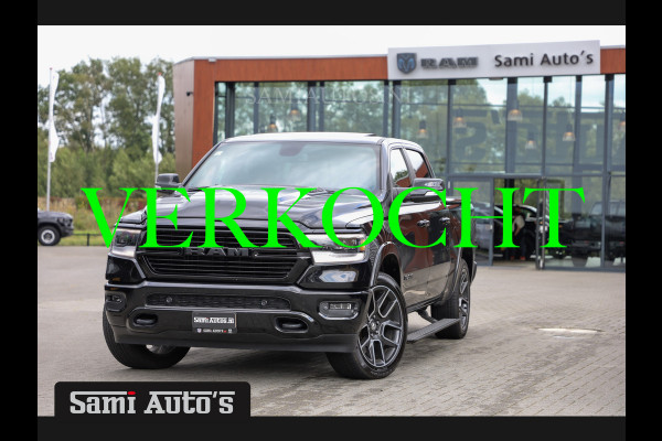 Dodge Ram 1500 SPORT BLACK APPEARANCE | 5.7 V8 HEMI 402PK | GROOT SCHEM | LUCHTVERING A | PANODAK | DUBBELE CABINE | DC | 5 PERSOONS | 4X4 | PICK UP GRIJSKENTEKEN |