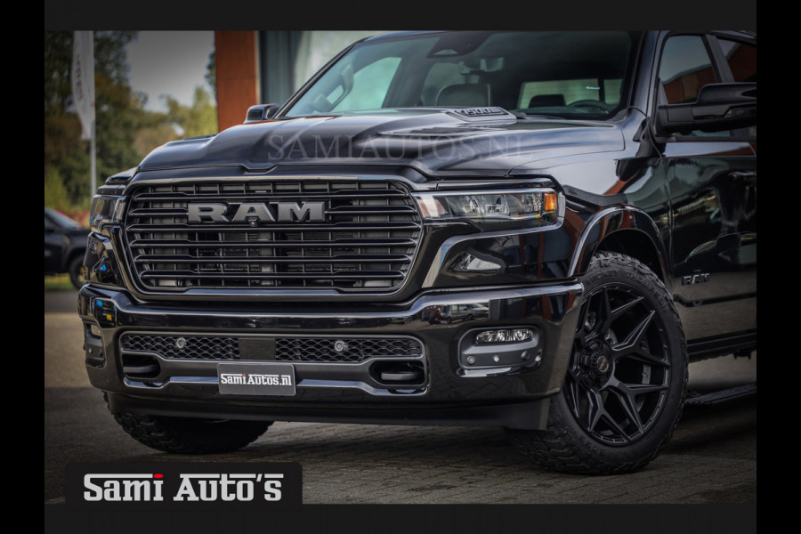 Dodge Ram LARAMIE NIGHT PREMIUM 2025 | BOM VOL + 14.4 INCH SCHERM BOM VOL | LUCHTVERING | HUD | HURRICAN 420PK 636 Nm TWIN TURBO | PRIJS M DUBBELE CABINE | PICK UP | 5 PERSOONS | DC | GRIJSKENTEKEN | VOORRAAD NR 2213 - 4964