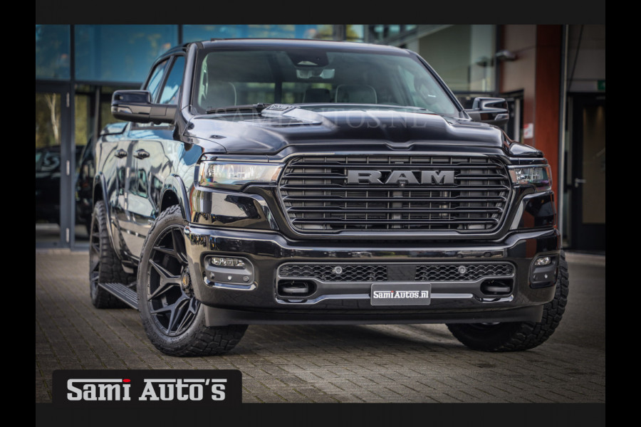 Dodge Ram LARAMIE NIGHT PREMIUM 2025 | BOM VOL + 14.4 INCH SCHERM BOM VOL | LUCHTVERING | HUD | HURRICAN 420PK 636 Nm TWIN TURBO | PRIJS M DUBBELE CABINE | PICK UP | 5 PERSOONS | DC | GRIJSKENTEKEN | VOORRAAD NR 2213 - 4964