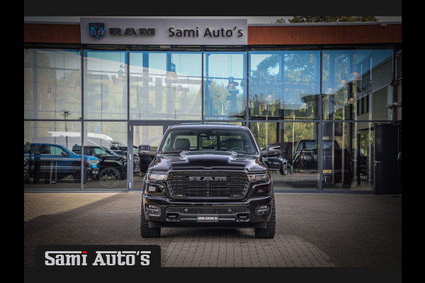 Dodge Ram LARAMIE NIGHT PREMIUM 2025 | BOM VOL + 14.4 INCH SCHERM BOM VOL | LUCHTVERING | HUD | HURRICAN 420PK 636 Nm TWIN TURBO | PRIJS M DUBBELE CABINE | PICK UP | 5 PERSOONS | DC | GRIJSKENTEKEN | VOORRAAD NR 2214 - 4963