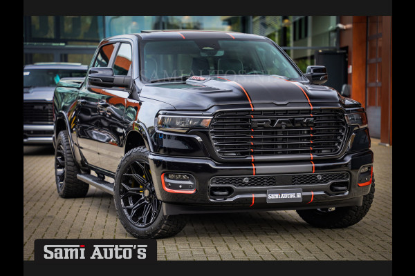 Dodge Ram 2025 LARAMIE NIGHT PREMIUM | BOM VOL + 14.4 INCH SCHERM BOM VOL | LUCHTVERING | HUD | HURRICAN 420PK 636 Nm TWIN TURBO | PRIJS M DUBBELE CABINE | PICK UP | 5 PERSOONS | DC | GRIJSKENTEKEN | VOORRAAD NR 2222 - 7655