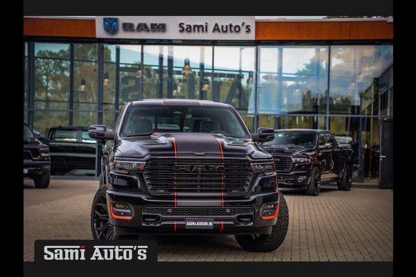 Dodge Ram 2025 LARAMIE NIGHT PREMIUM | BOM VOL + 14.4 INCH SCHERM BOM VOL | LUCHTVERING | HUD | HURRICAN 420PK 636 Nm TWIN TURBO | PRIJS M DUBBELE CABINE | PICK UP | 5 PERSOONS | DC | GRIJSKENTEKEN | VOORRAAD NR 2222 - 7655