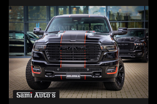 Dodge Ram 2025 LARAMIE NIGHT PREMIUM | BOM VOL + 14.4 INCH SCHERM BOM VOL | LUCHTVERING | HUD | HURRICAN 420PK 636 Nm TWIN TURBO | PRIJS M DUBBELE CABINE | PICK UP | 5 PERSOONS | DC | GRIJSKENTEKEN | VOORRAAD NR 2222 - 7655