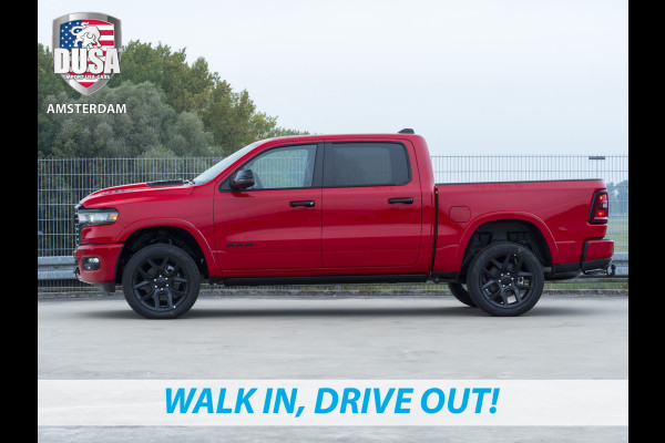 Dodge Ram 1500 | Laramie | Night Edition | 2025 Panorama | Niveau regeling | 14,5-inch Touchscreen | Passenger Display Meerprijs extra opties / Accessoires - Deksel, Backflip, Fenders, wraps, Stripings etc