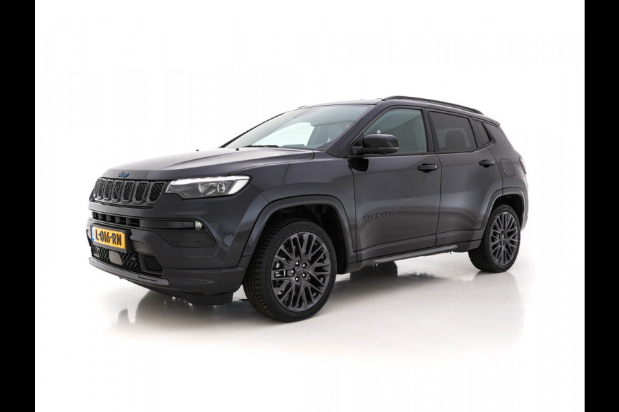 Jeep Compass 4xe 240 Plug-in Hybrid Electric S Black-line AWD (INCL-BTW) *FULL-LEATHER | ALPINE-SURROUND | FULL-LED | ADAPT.CRUISE | MEMORY-PACK | BLIND-SPOT | KEYLESS | DAB+ | DIGI-COCKPIT | SURROUND-VIEW | COMFORT-SEATS | 19''ALU*